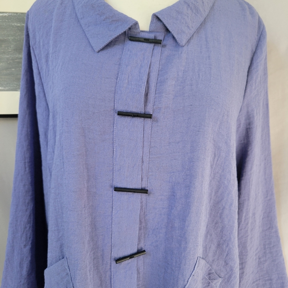 Habitat Clothes to Live Textured Button Front Cardigan Jacket Purple L - Picture 5 of 15